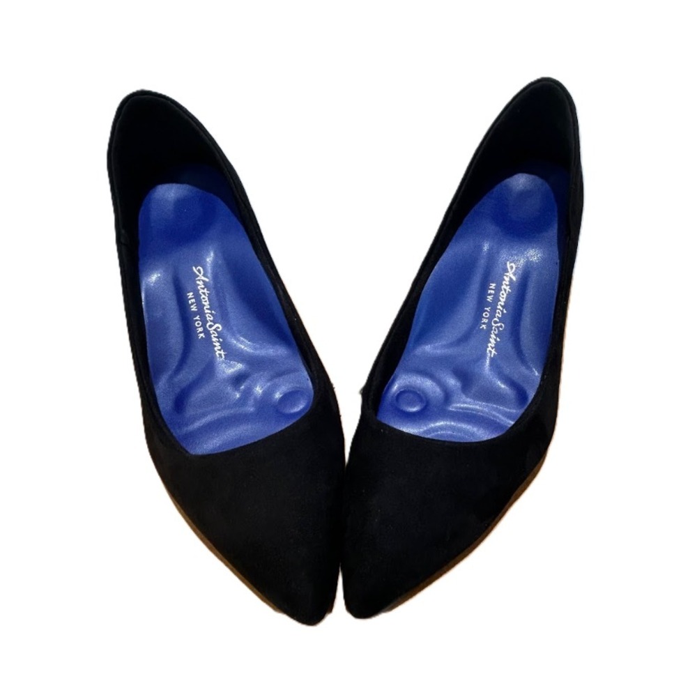 Antonia Saint NY Vicki Heels 60MM Black‎ Ultra Suede Pumps Size 6